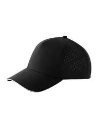 Beechfield Accelerate Baseball Cap - Black/White - 1