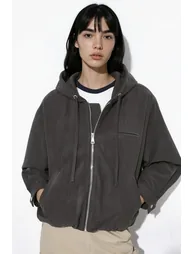 Zip-Up Hooded Jacket - 2