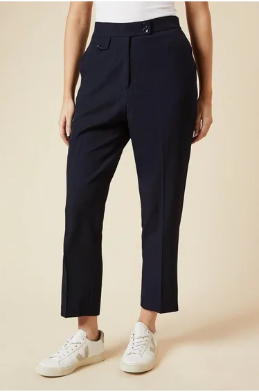 Tab Detail Capri Trouser