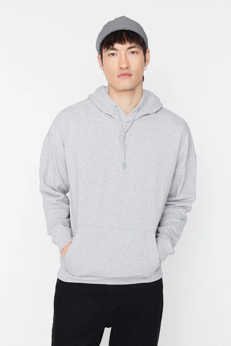 Sweatshirt - Gray - Oversize