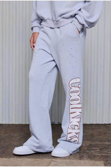 Flared Heavyweight Coolkicks Joggers - grey