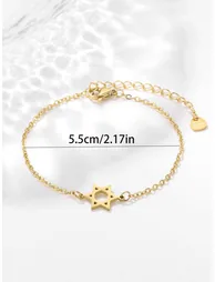 Gold-Tone Star Detail Bracelet - 1