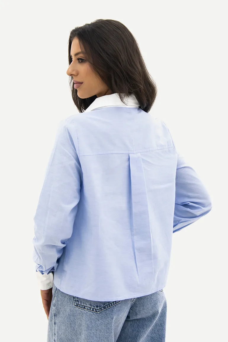 Long sleeved Blue shirt - 2