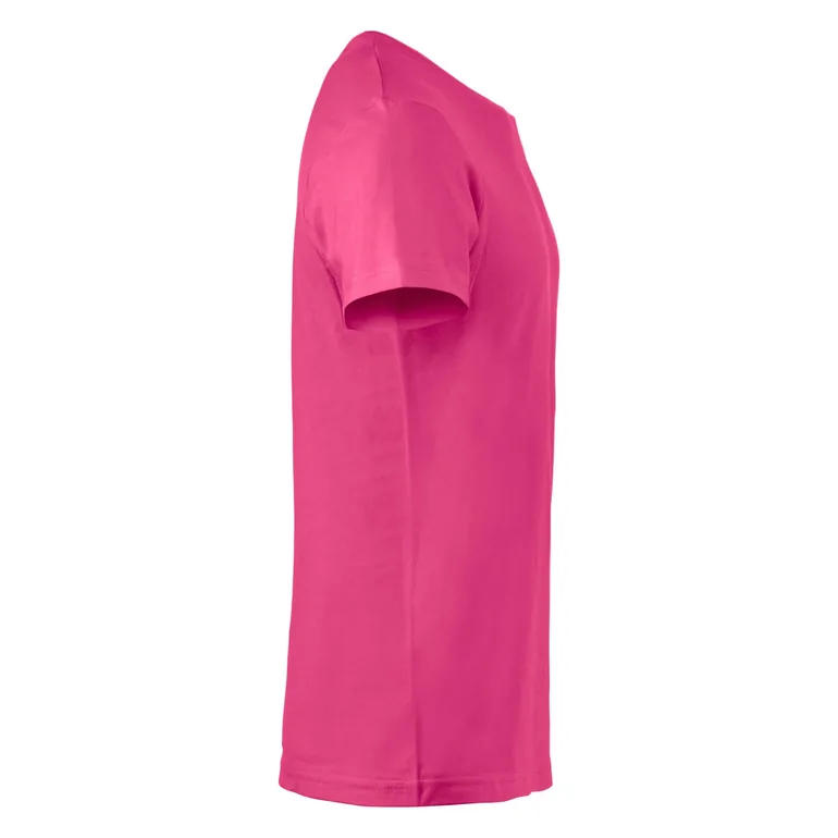 Clique Mens Melange T-Shirt - Bright Cerise - 2