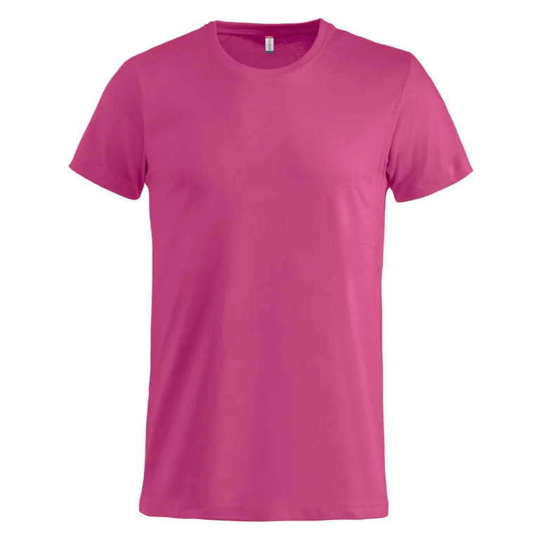 Clique Mens Melange T-Shirt - Bright Cerise