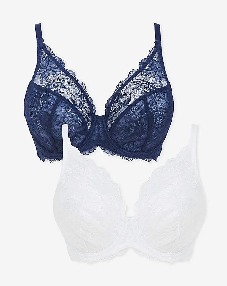2 Pack Ella Wired Full Cup Bras