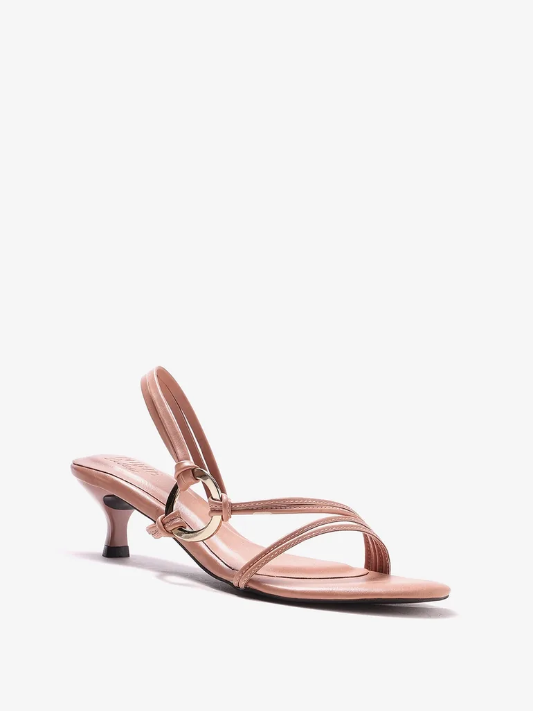 Women Crisscross Strap Sandals with Metallic Ring - 1