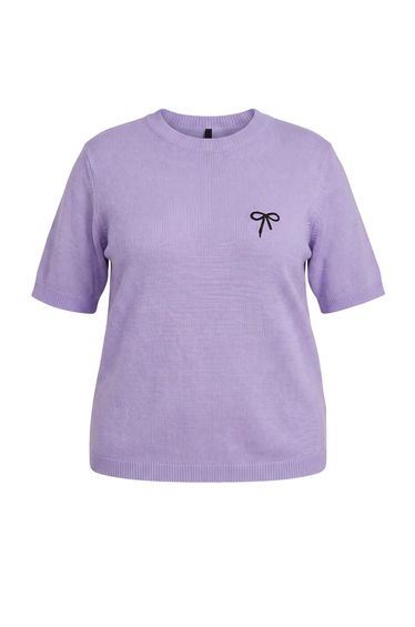 Lilac Embroidered Thin Knitwear Sweater product thumbnail 2