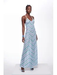 Ignatia Plunge Stripe Maxi Dress - 2