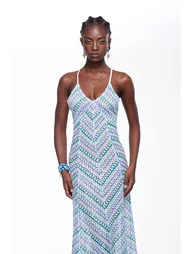 Ignatia Plunge Stripe Maxi Dress - 4