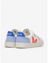 Veja Boys Leather Small V-12 Trainers in White - 2
