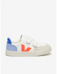 Veja Boys Leather Small V-12 Trainers in White