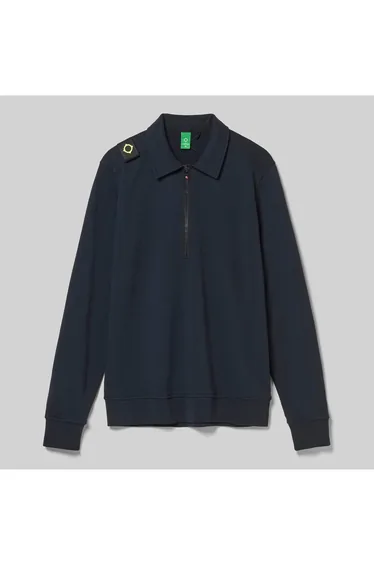Spread Collar Sweatshirt Navy