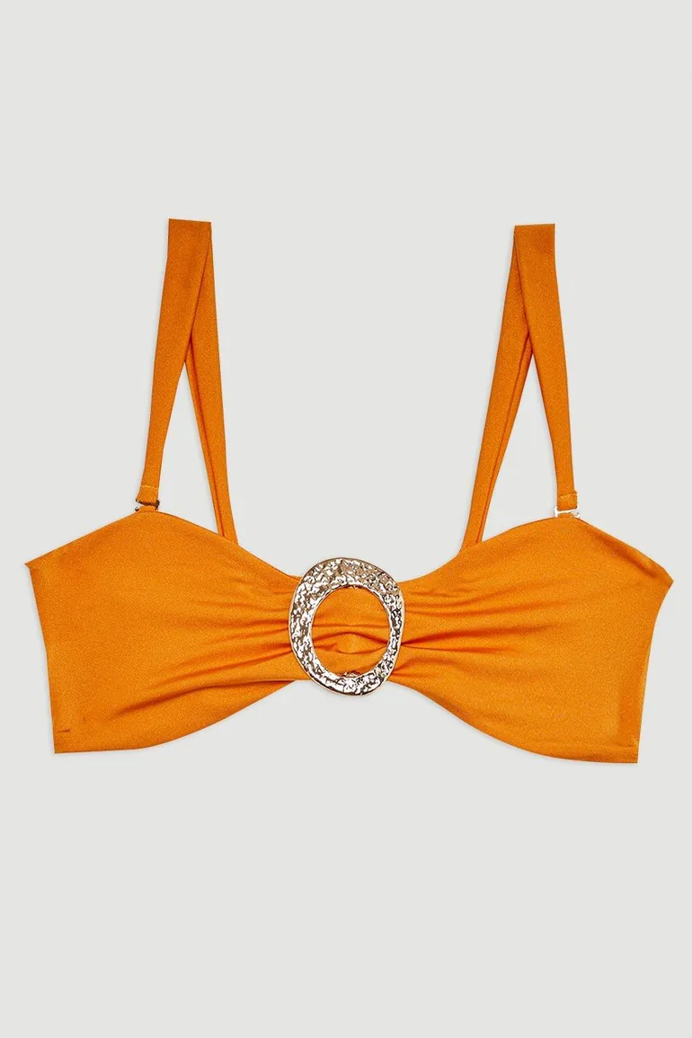 Slinky Bandeau Trim Detail Bikini Top - 3