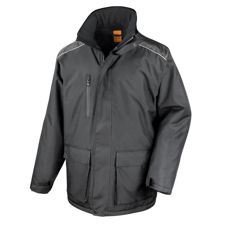 WORK-GUARD by Result Mens Vostex Long Length Coat - Black - 3