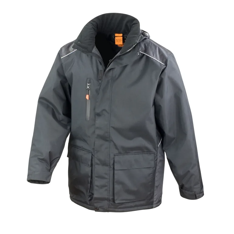 WORK-GUARD by Result Mens Vostex Long Length Coat - Black