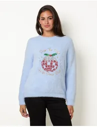 Festive Deck The Halls Sequin Jumper - 2