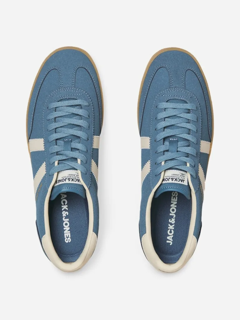 Men Teal Lace Up Suede Sneakers - 1