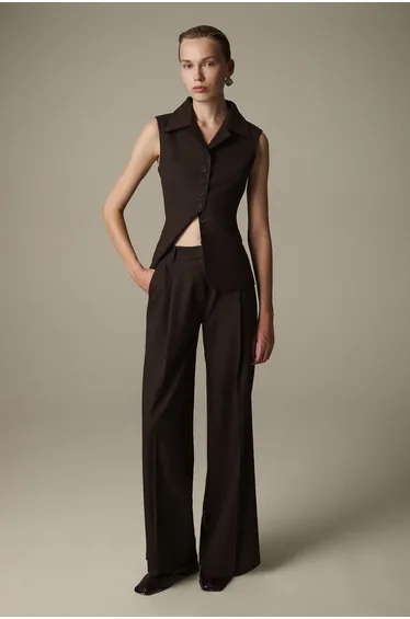 Palazzo Trousers With Pockets