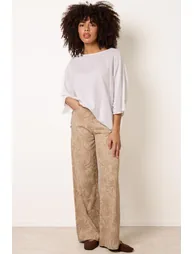 Floral Printed Flared Jeans
