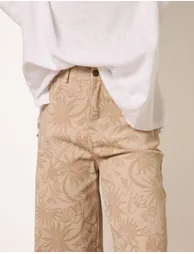 Floral Printed Flared Jeans - 3