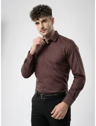 Brown Printed Shirt - 1