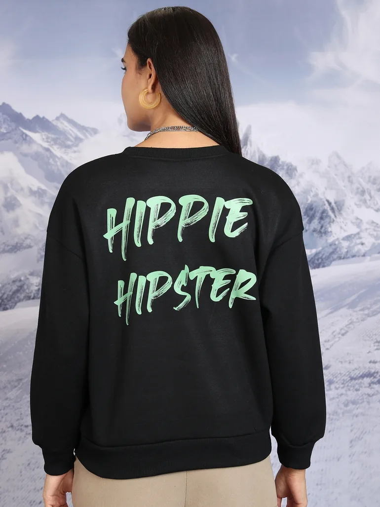 Graphic Print Oversized Sweatshirt - 2