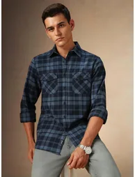 Plaid Flannel Long Sleeves Shirt - 3
