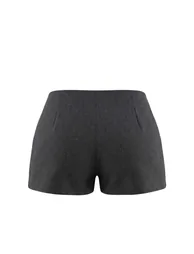 Anthracite Belted Mini Shorts & Bermuda - 6