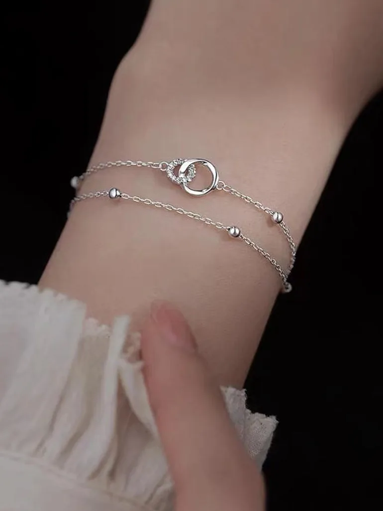 Silver Circle Bracelet - 3
