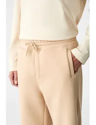 GRIMELANGE BENSON Men's Drawstring Elastic Waist Relaxed Fit Beige Sweatpants - 2