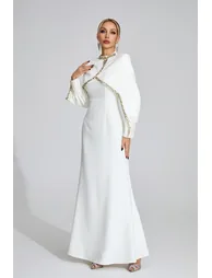 Andromeda White Chain Maxi Dress - 1