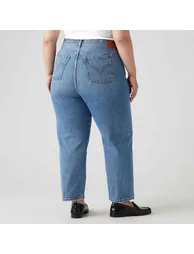 Women's Levis 501 Plus Original Crop Jeans in Blue - 1