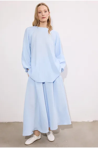 RAGLAN SLEEVE DRAPED TUNIC