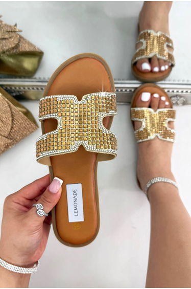Sparkle Glow Halo Cut-Out Sliders Gold
