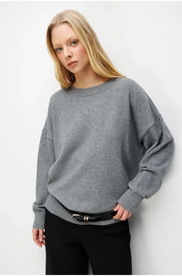 MIXRAY Oversized Ribbed Knit Sweater