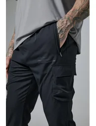بنطلون رياضي كارغو رجالي بشعار - لطويل القامة - 2