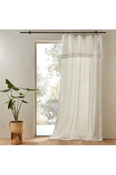 Plumaka Linen Mix Voile Curtain Panel