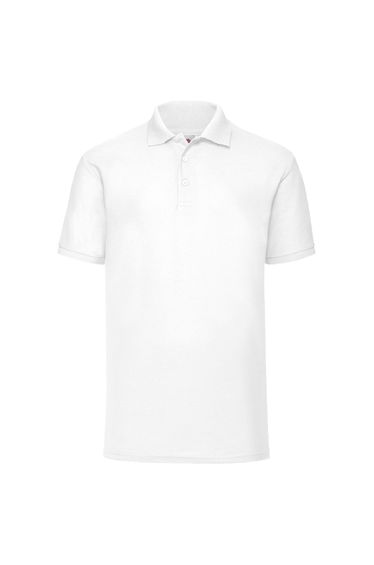 Fruit Of The Loom Mens 65/35 Pique Short Sleeve Polo Shirt - White