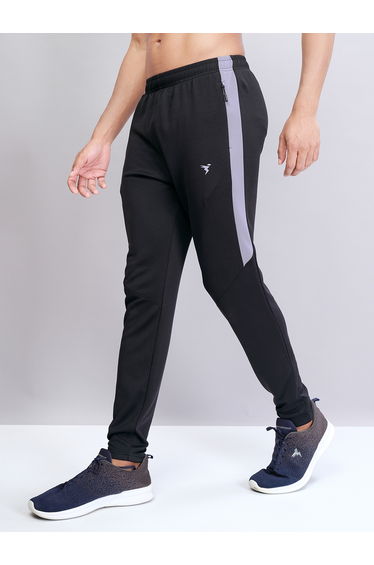 Men Solid Slim Fit Track Pants with TECHNO DRY