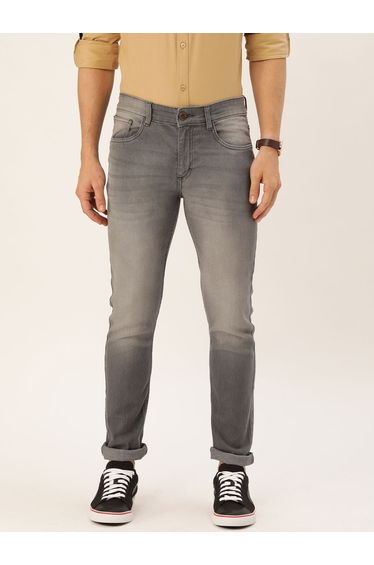 Men Slim Fit Solid Jeans