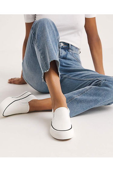 Slip On Chunky Sole Trainers Wide Fit