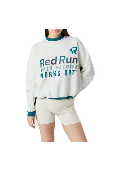 Red Run Womens/Ladies Sweatshirt - Earth Green