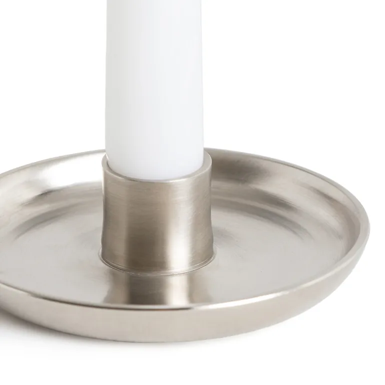 Vela Round Aluminium Candlestick - 2