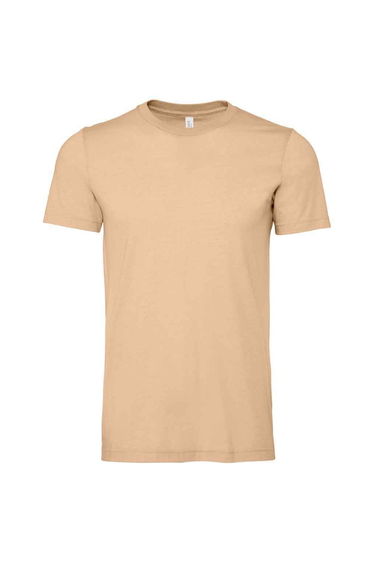 Bella + Canvas Adults Unisex Heather CVC T-Shirt - Sand Heather